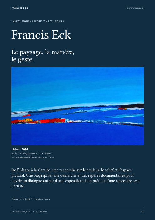 Couverture : Dossier Institutions — 2026